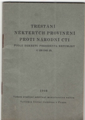 Trestání některých provinění proti národní cti