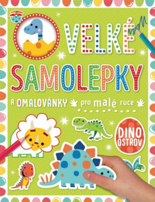 Velké samolepky a omalovánky pro malé ruce Dino ostrov