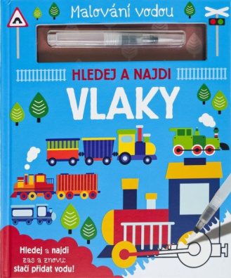 Malování vodou Vlaky